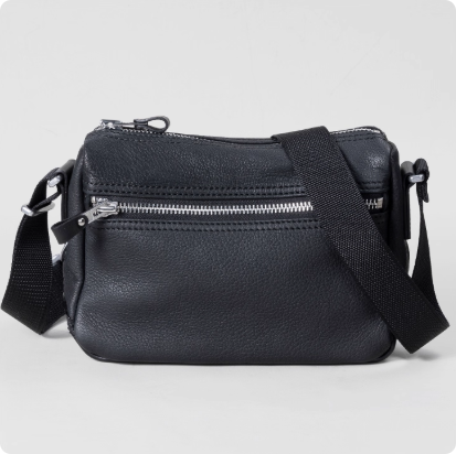 单肩包男真皮休闲商务斜挎包男轻便鹿皮男士小单肩包挎包男