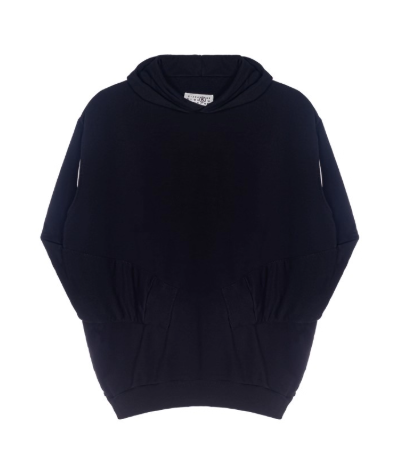 新款女士黑色通勤宽松休闲连帽卫衣银泰百货精品